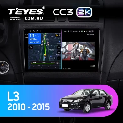 Штатная магнитола Teyes CC3 2K 360 6/128 BYD L3 (2010-2015)
