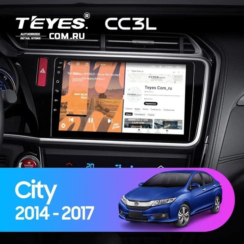 Штатная магнитола Teyes CC3L 4/64 Honda City (2014-2017) Тип-B