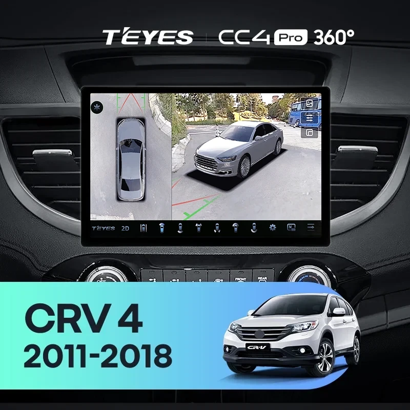 Штатная магнитола Teyes CC4 Pro 360 12/256 Honda CR-V 4 RM RE (2011-2018) Тип-B (11") 9 inch