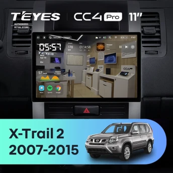 Штатная магнитола Teyes CC4 Pro 12/256 Nissan X-Trail T31 (2007-2015) (11")