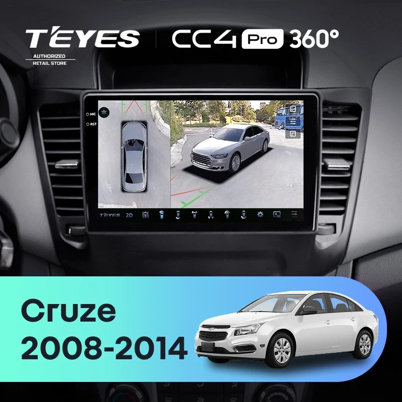Штатная магнитола Teyes CC4 Pro 360 12/256 Chevrolet Cruze J300 (2008-2014)
