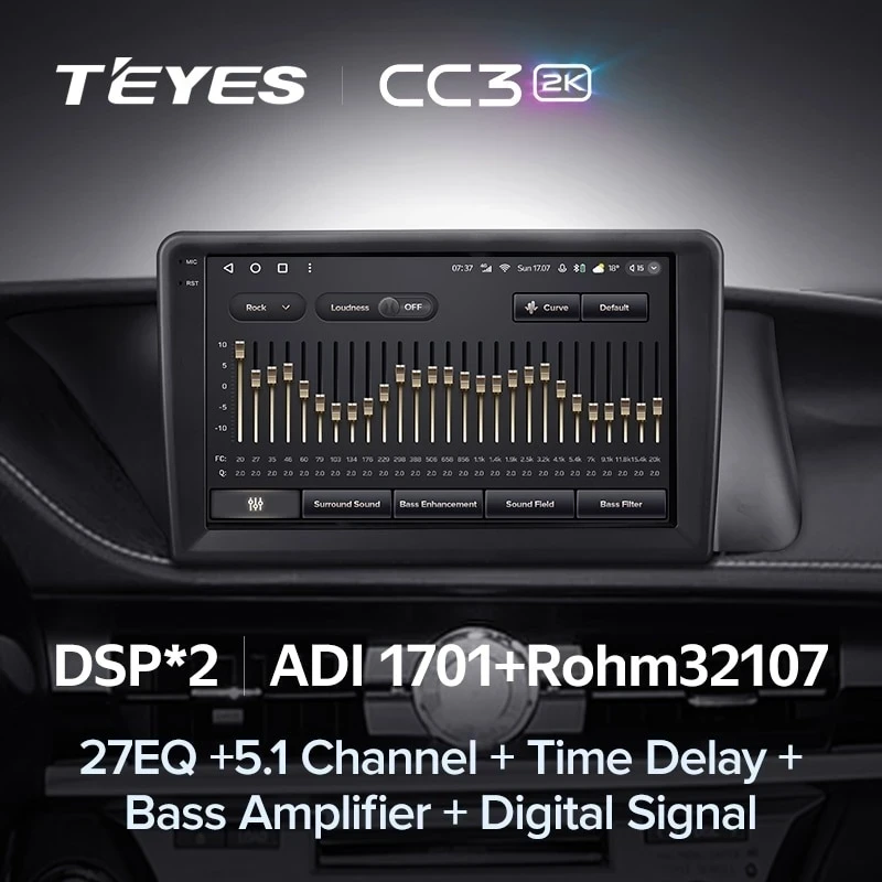 Штатная магнитола Teyes CC3 2K 360 6/128 Lexus ES ES200 ES250 ES300h ES350 XV60 VI (2012-2018) Тип-A