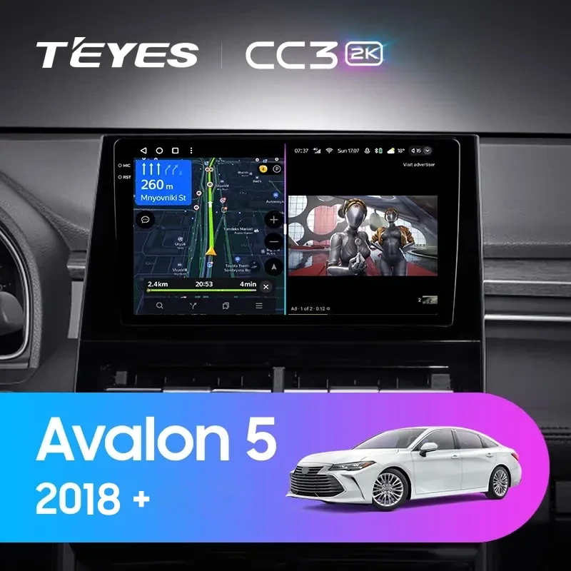 Штатная магнитола Teyes CC3 4/32 Toyota Avalon 5 XX50 (2018-2026) F1