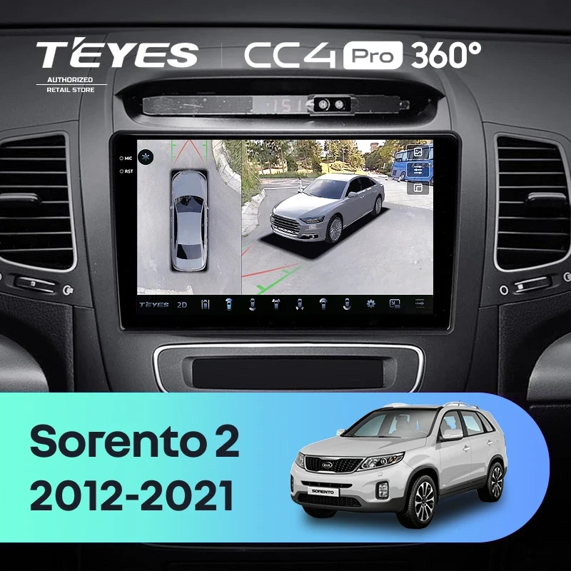 Штатная магнитола Teyes CC4 Pro 360 8/128 Kia Sorento 2 II XM (2012-2021) F2