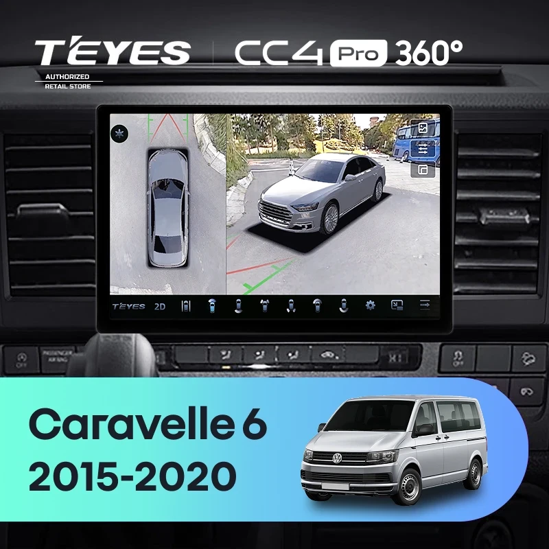 Штатная магнитола Teyes CC4 Pro 360 8/128 Volkswagen Caravelle T6 (2015-2020) (11")