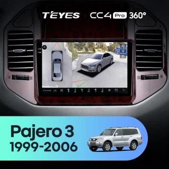 Штатная магнитола Teyes CC4 Pro 360 12/256 Mitsubishi Pajero 3 V70 V60 (1999-2006)