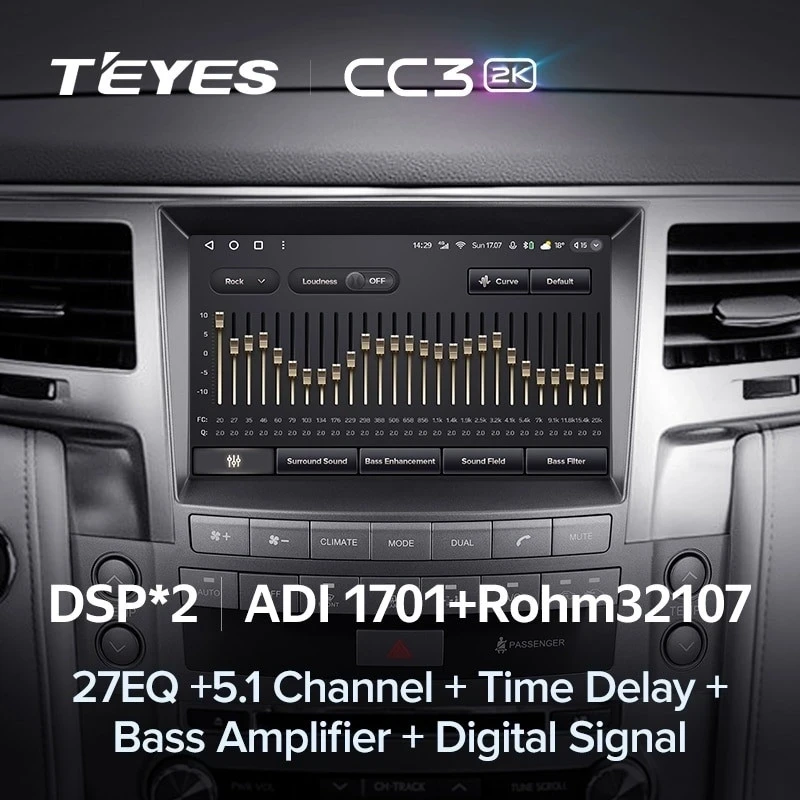 Штатная магнитола Teyes CC3 2K 360 6/128 Lexus LX570 J200 3 (2007-2015) Тип-B