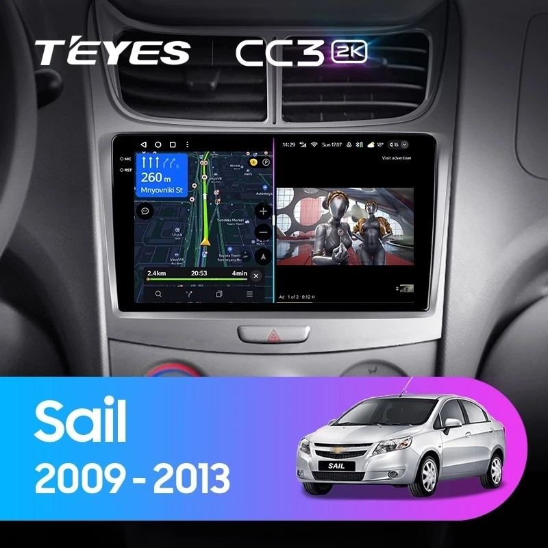 Штатная магнитола Teyes CC3 2K 6/128 Chevrolet Sail (2009-2013)