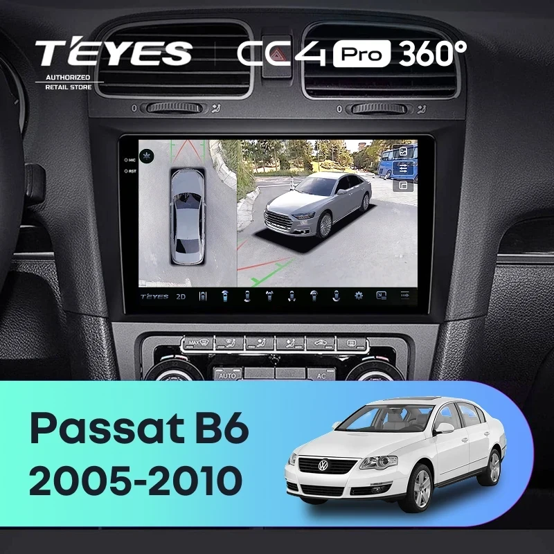 Штатная магнитола Teyes CC4 Pro 360 12/256 Volkswagen Passat B6 (2005-2010)