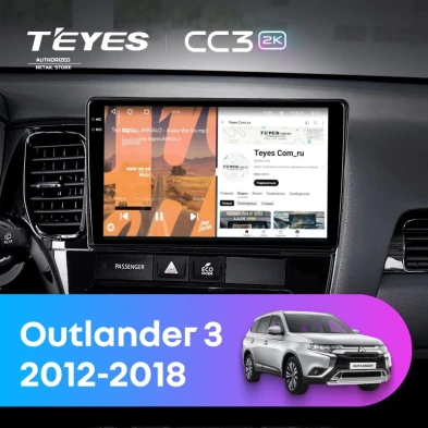 Штатная магнитола Teyes CC3 6/128 Mitsubishi Outlander 3 (2012-2018) Тип-A