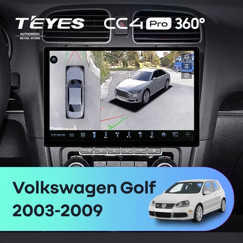 Штатная магнитола Teyes CC4 Pro 360 8/128 Volkswagen Golf (2003-2009) (11")