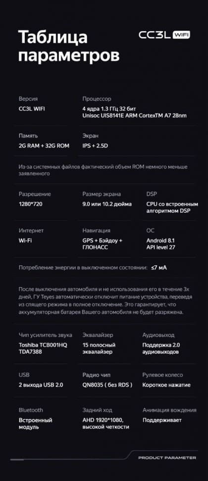 Штатная магнитола Teyes CC3L WiFi 2/32 Nissan Navara D40 (2004-2010) F1