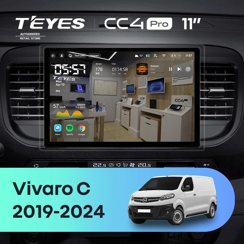Штатная магнитола Teyes CC4 Pro 8/128 Opel Vivaro C (2019-2024) (11")