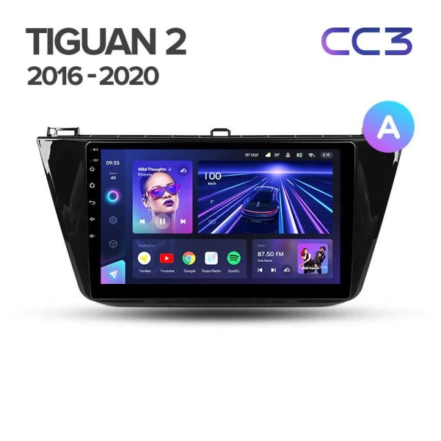 Штатная магнитола Teyes CC3 4/64 Volkswagen Tiguan 2 (2016-2022) Тип-B