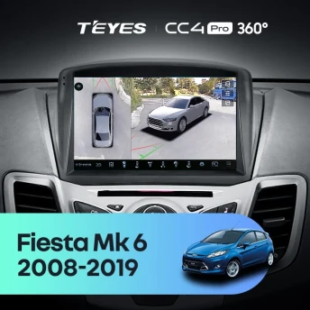 Штатная магнитола Teyes CC4 Pro 360 12/256 Ford Fiesta Mk 6 (2008-2019) F2 Тип-B