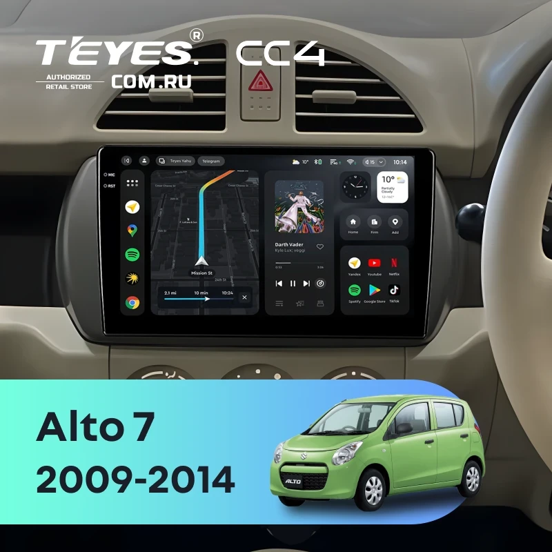 Штатная магнитола Teyes CC4 8/128 Suzuki Alto 7 (2009-2014)
