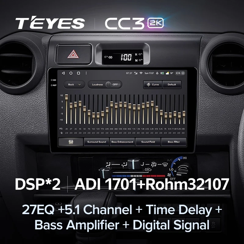 Штатная магнитола Teyes CC3 2K 4/32 Toyota Land Cruiser 8 J70 70 (2023-2024)