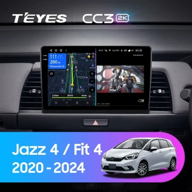 Штатная магнитола Teyes CC3 2K 6/128 Honda Jazz 4 (2020-2024) Тип-B Правый руль