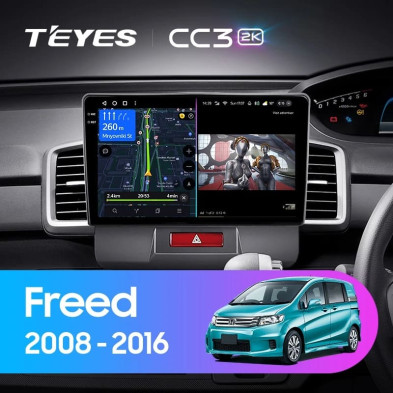Штатная магнитола Teyes CC3 2K 4/32 Honda Freed 1 (2008-2016) F1 Правый руль