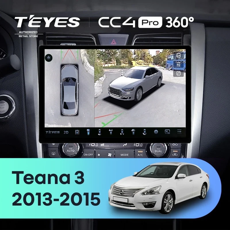 Штатная магнитола Teyes CC4 Pro 360 12/256 Nissan Teana J33 (2013-2015) Тип-C (13")