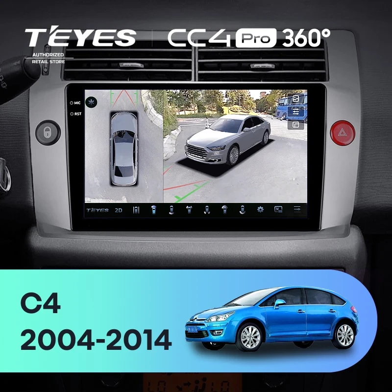 Штатная магнитола Teyes CC4 Pro 360 8/128 Citroen C4 (2004-2014)