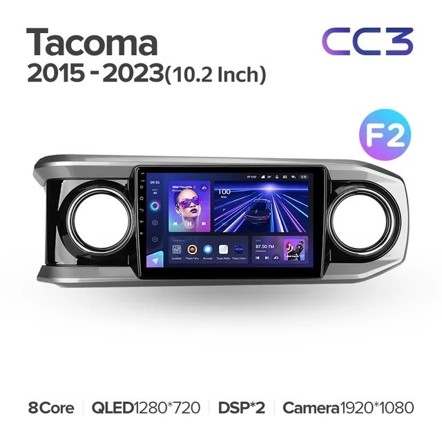 Штатная магнитола Teyes CC3L 4/64 Toyota Tacoma N300 (2015-2023) F2