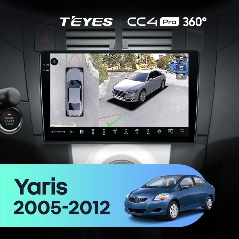 Штатная магнитола Teyes CC4 Pro 360 12/256 Toyota Yaris XP90 (2005-2012) F1
