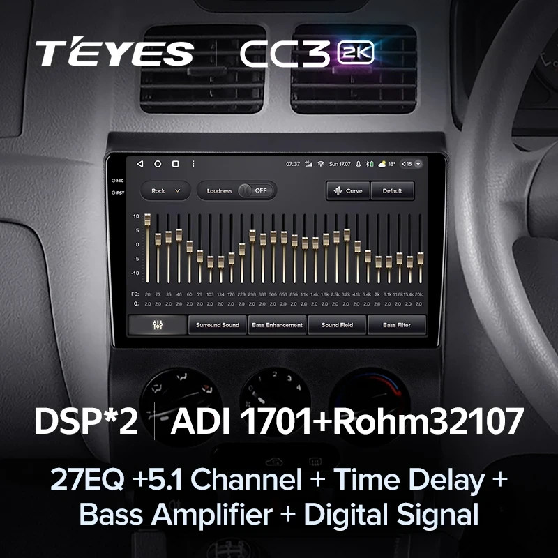 Штатная магнитола Teyes CC3 2K 4/32 Kia Rio 1 (2002-2005)