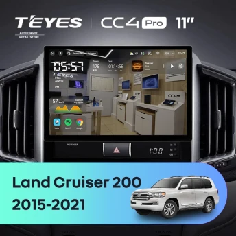 Штатная магнитола Teyes CC4 Pro 12/256 Toyota Land Cruiser 200 (2015-2021) (11")