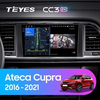 Штатная магнитола Teyes CC3 2K 360 6/128 Seat Ateca Cupra (2016-2021)