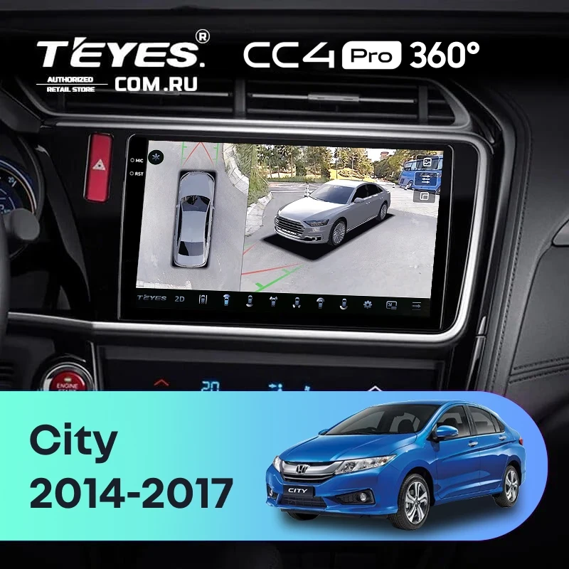 Штатная магнитола Teyes CC4 Pro 360 8/128 Honda City (2014-2017) Тип-A