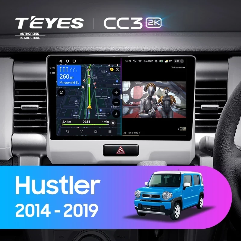 Штатная магнитола Teyes CC3 2K 4/32 Suzuki Hustler (2014-2019)