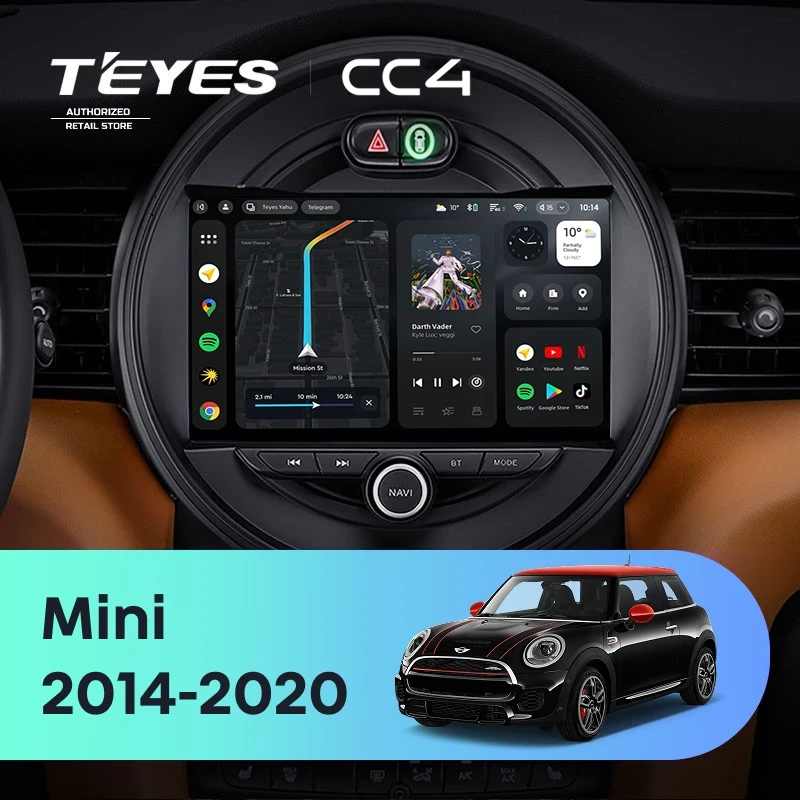 Штатная магнитола Teyes CC4 8/128 Mini Cooper (2014-2020)