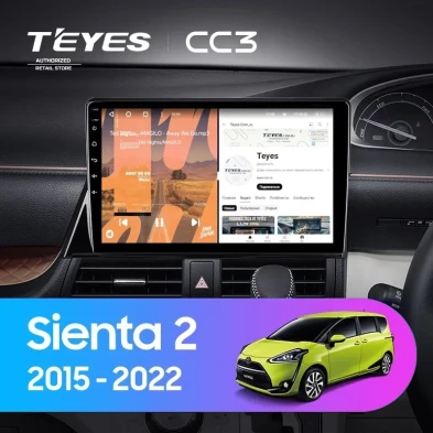 Штатная магнитола Teyes CC3 4/32 Toyota Sienta 2 XP170 (2015-2022)