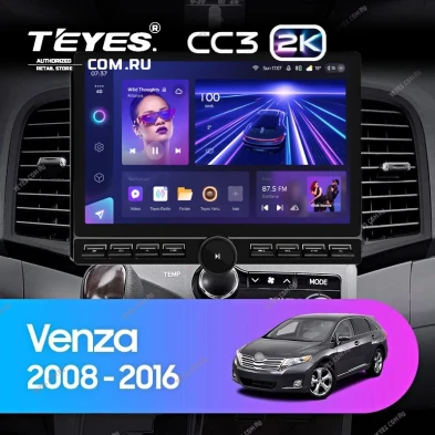 Штатная магнитола Teyes CC3 2K 6/128 Toyota Venza (2008-2016) (13" с кнопками)