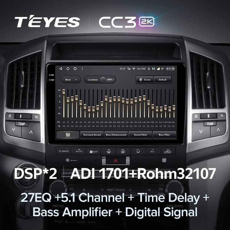 Штатная магнитола Teyes CC3 2K 4/32 Toyota Land Cruiser 11 200 (2007-2015) F3 Тип-C