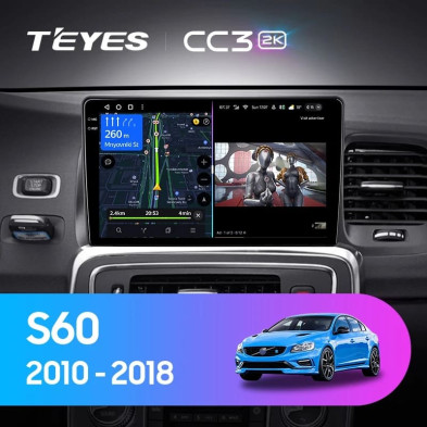 Штатная магнитола Teyes CC3 2K 360 6/128 Volvo S60 Y20 (2010-2018)