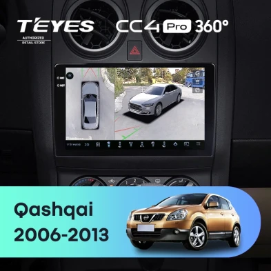 Штатная магнитола Teyes CC4 Pro 360 12/256 Nissan Qashqai 1 J10 (2006-2013) F1