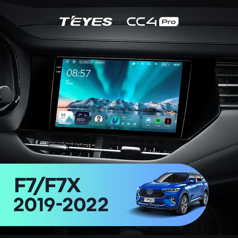 Штатная магнитола Teyes CC4 Pro 8/128 Haval F7 F7X (2019-2022)