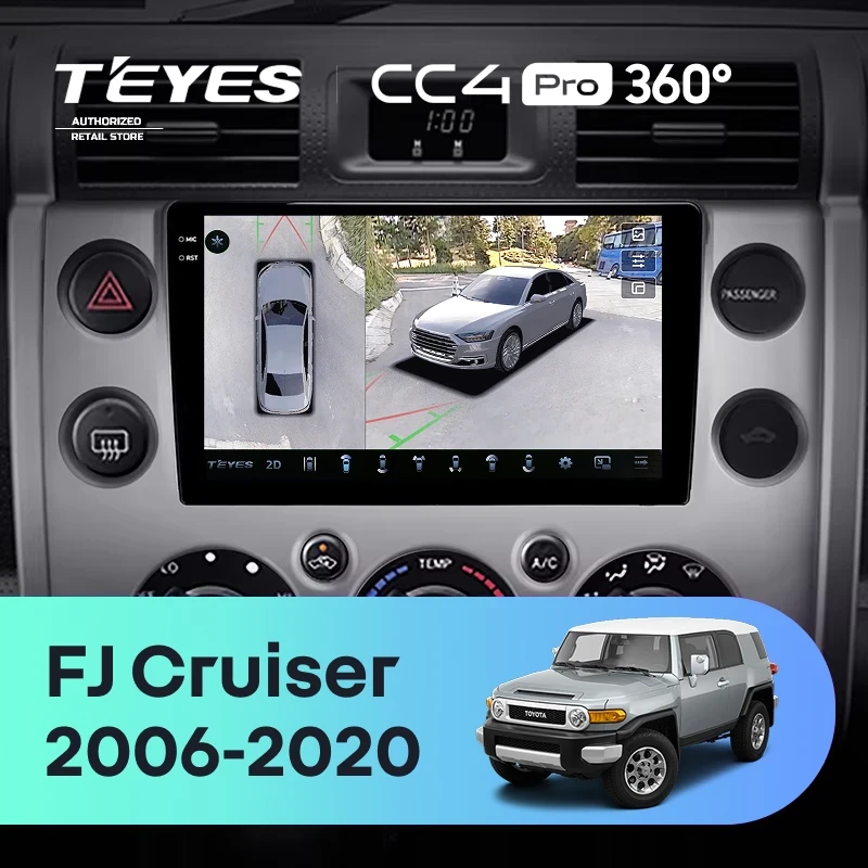 Штатная магнитола Teyes CC4 Pro 360 12/256 Toyota FJ Cruiser J15 (2006-2020) F2