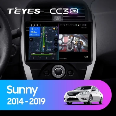 Штатная магнитола Teyes CC3 2K 4/32 Nissan Sunny (2014-2019) F1