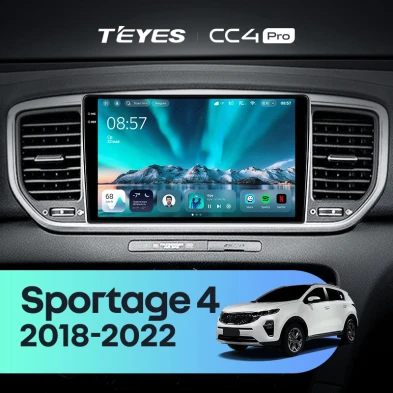 Штатная магнитола Teyes CC4 Pro 8/128 Kia Sportage 4 QL (2018-2022) Тип-B
