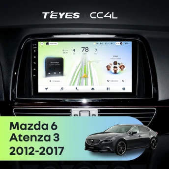Штатная магнитола Teyes CC4L 6/64 Mazda 6 GL GJ (2012-2017) Тип-A