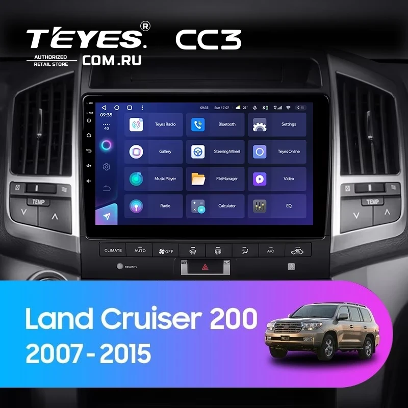 Штатная магнитола Teyes CC3 4/32 Toyota Land Cruiser 11 200 (2007-2015) F3 Тип-C