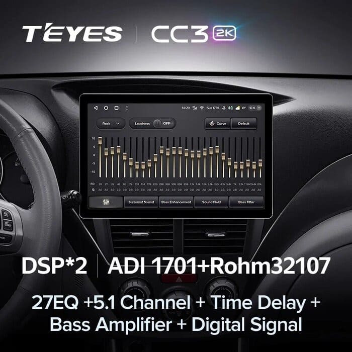 Штатная магнитола Teyes CC3 2K 4/32 Subaru Forester 3 SH (2007-2013) (11")
