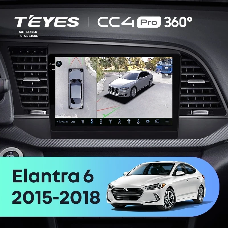 Штатная магнитола Teyes CC4 Pro 360 8/128 Hyundai Elantra 6 (2015-2018) Тип-A