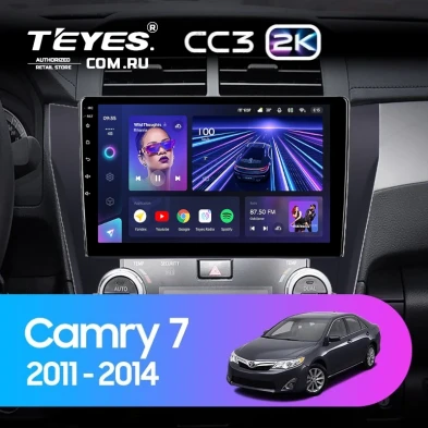 Штатная магнитола Teyes CC3 2K 4/32 Toyota Camry 7 XV 50 55 (2011-2014) (черная) F2