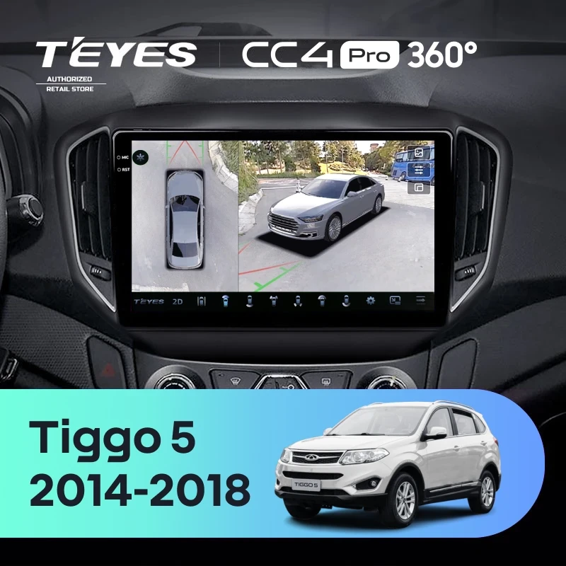 Штатная магнитола Teyes CC4 Pro 360 12/256 Chery Tiggo 5 (2014-2018)