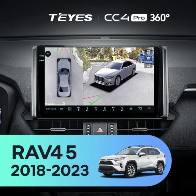 Штатная магнитола Teyes CC4 Pro 360 12/256 Toyota RAV4 XA50 (2018-2023) F1