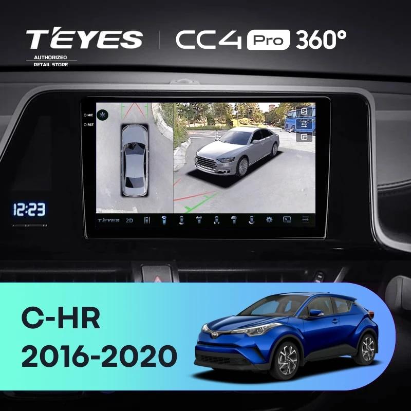 Штатная магнитола Teyes CC4 Pro 360 12/256 Toyota C-HR (2016-2020) F1 Правый руль
